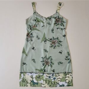 Faith by Cecilia Forrester Green Tropical Print Summer Midi Dress